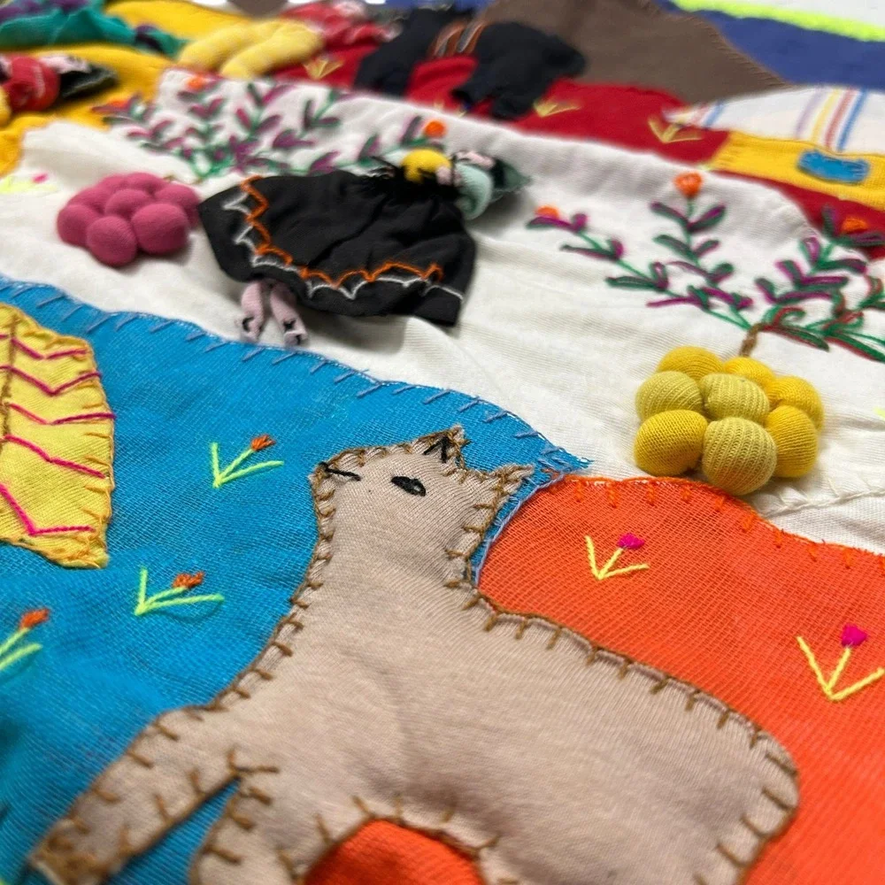 Handmade peruvian arpillera